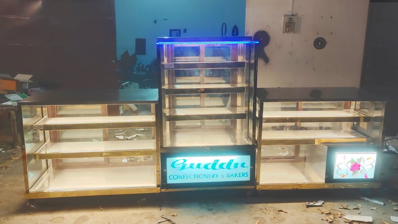 Cake pastry display counter|| height 5fit || length 3fitt || ice cooling Self system.