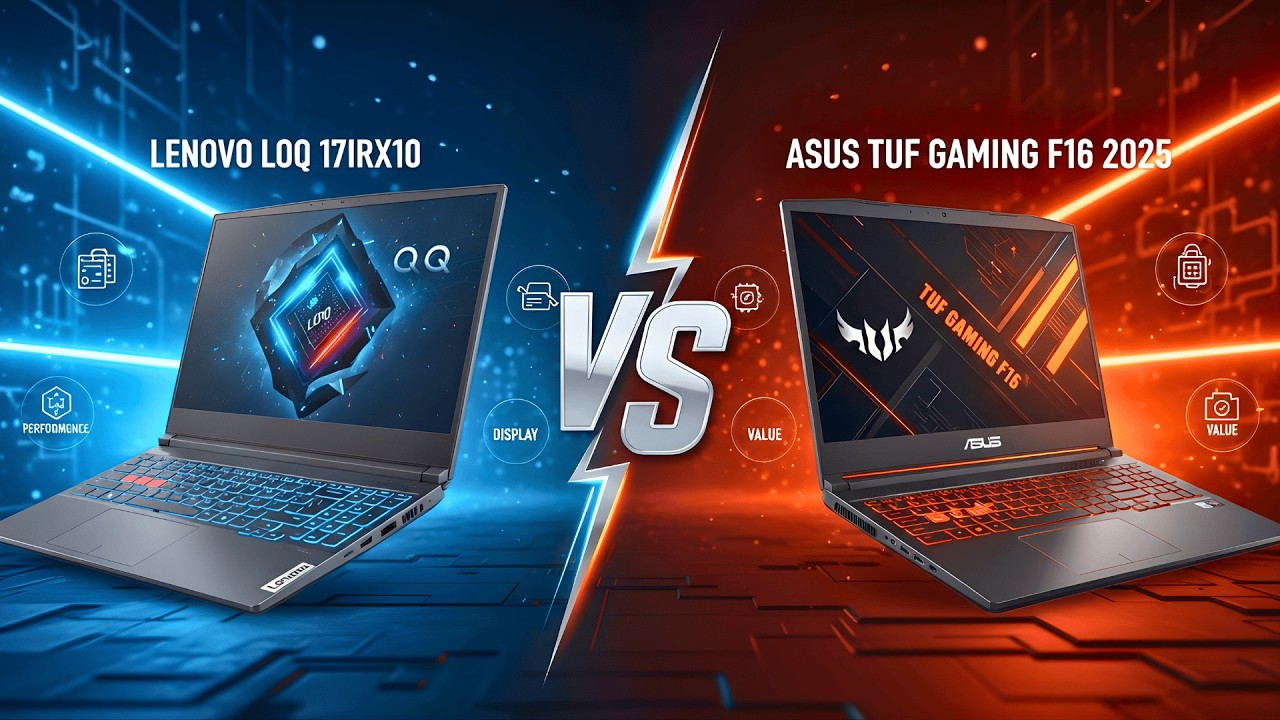 Lenovo LOQ 17irx10 vs Asus TUF Gaming F16 2025 | A Detailed Spec Comparison! Under $1200