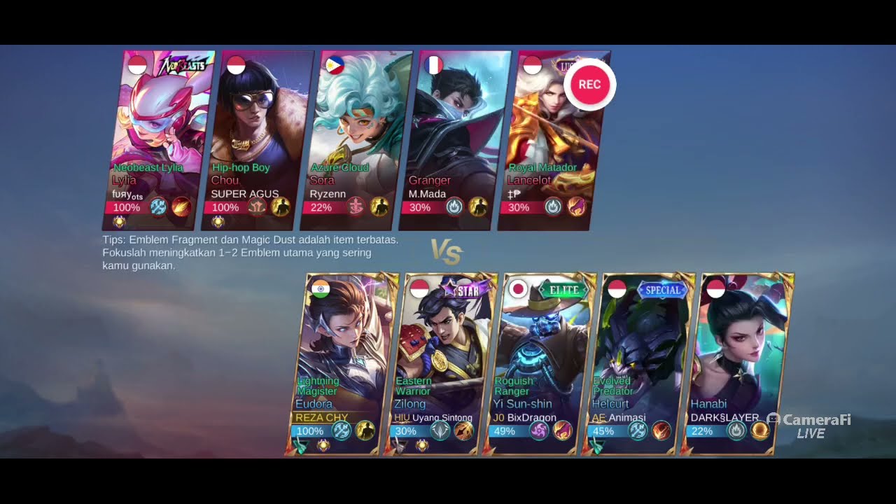 EUDORA SOLO RANK LEGEND MOBILE LEGENDS