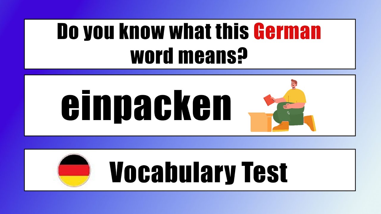 Can you guess 20/20? - German Vocabulary Test for Beginners
