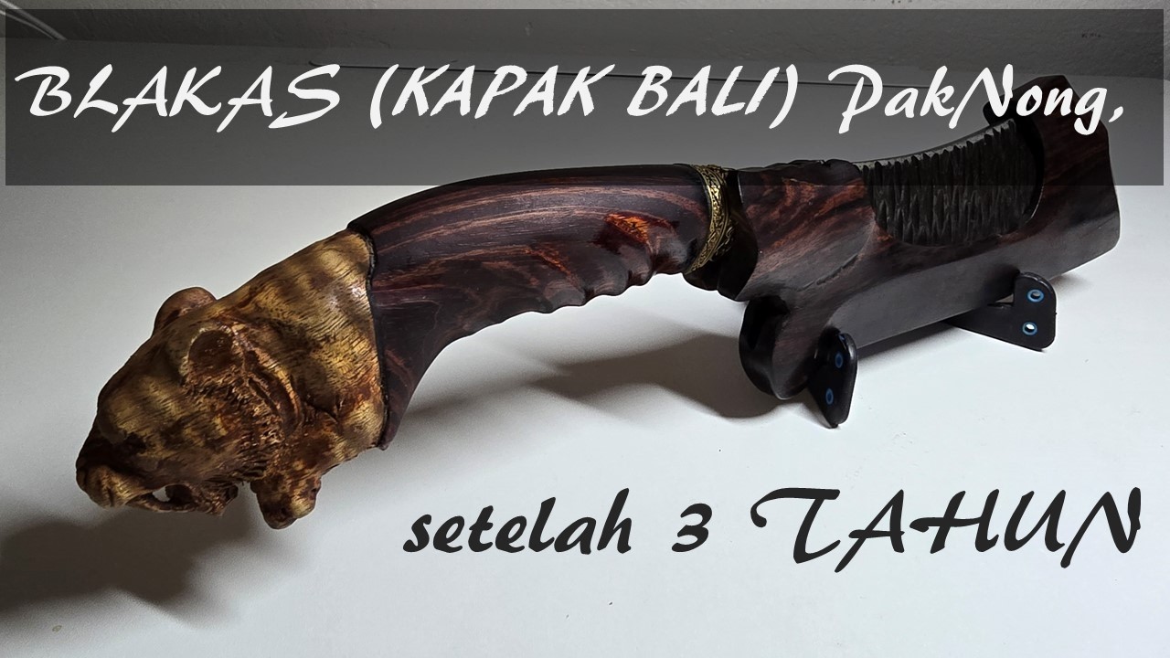 Kondisi Blakas (Kapak Bali) Pak Nong, setelah 3 tahun pemakaian. Yang suka seni wajib punya