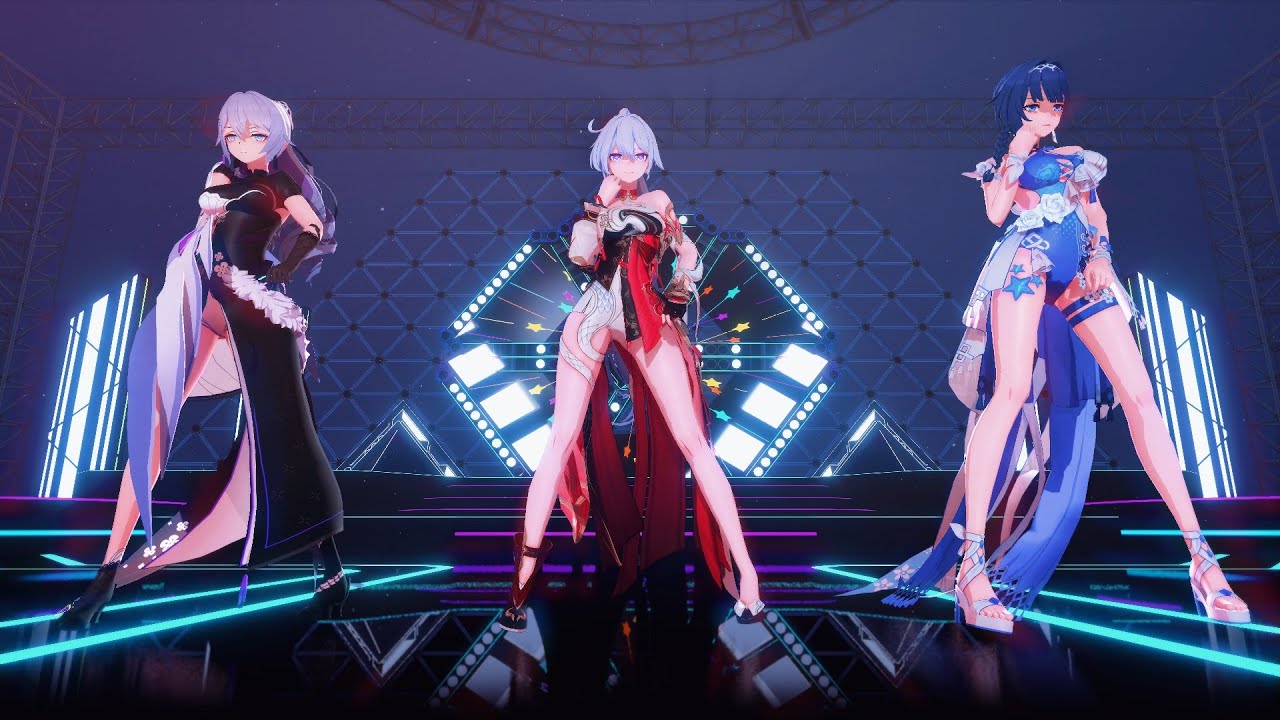 Honkai Impact 3 MMD｜Vibrato｜Kiana Kaslana × Raiden Mei × Bronya Zaychik #HonkaiImpact3rd #MMD