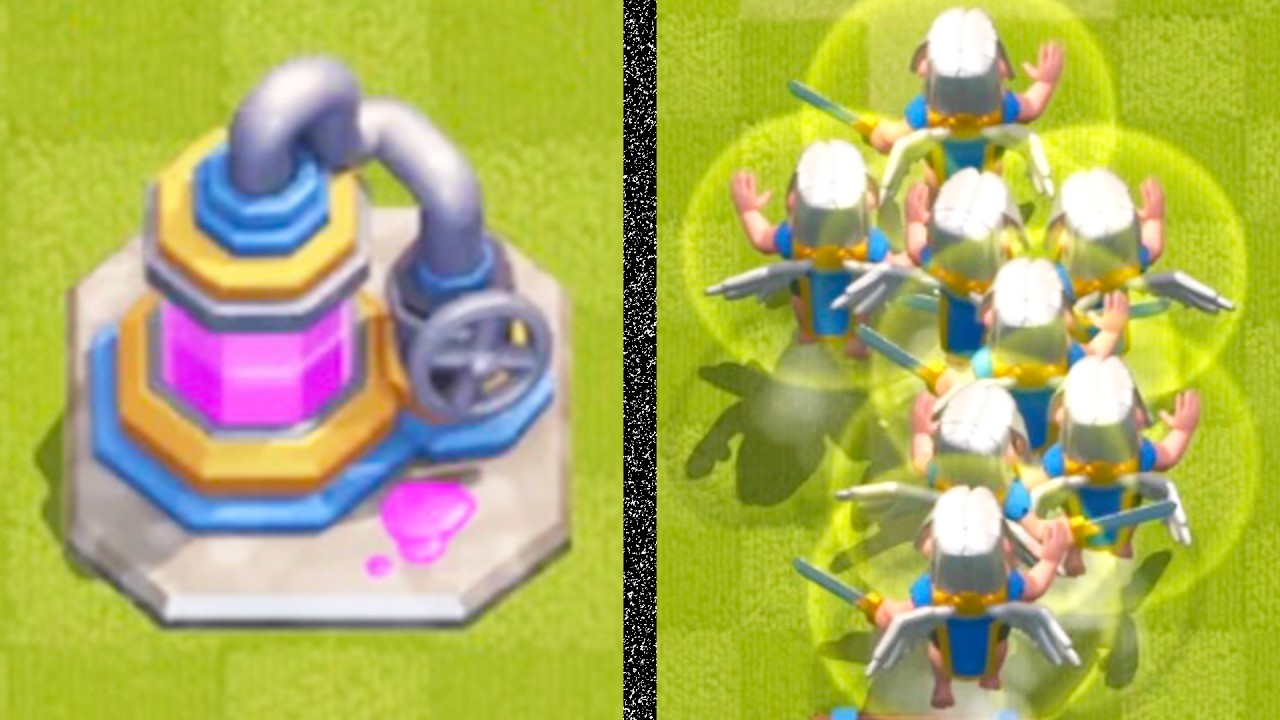 stacking battle healers with elixir pump cycle