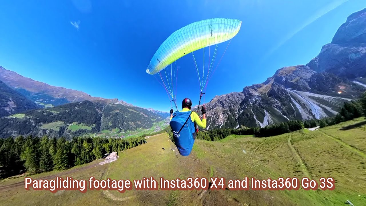 Paragliding Stubai and testing Insta360 X4 and Insta360 Go 3S