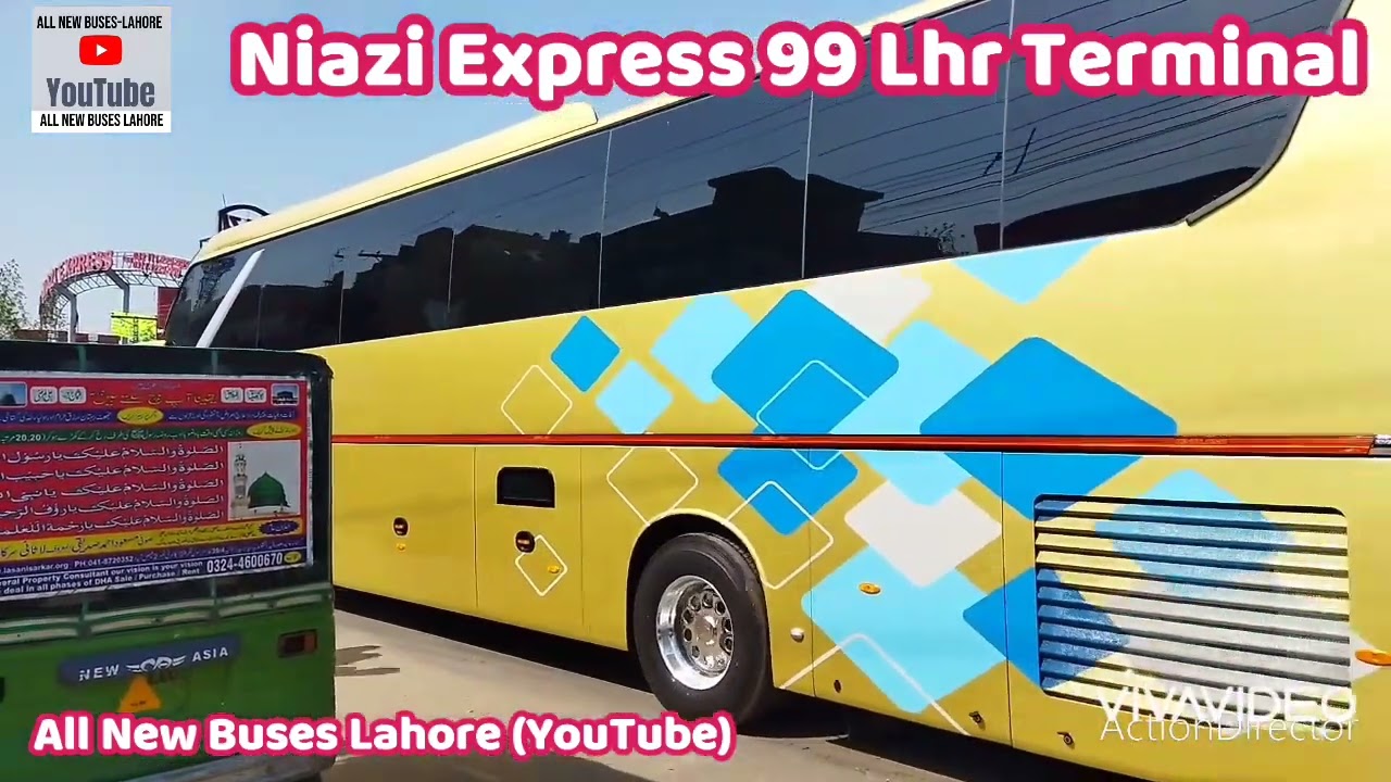 Niazi Express 99 New Arrival Double Glass Daewoo (King Long) Buses (2022) Lahore Terminal