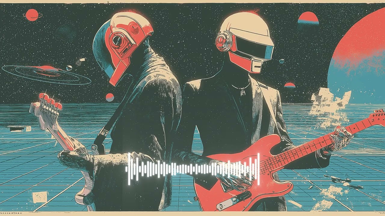 Daft Punk Vintage Vibes 🎸🤖 | Ambient Disco, Synthwave, Synth Pop Playlist