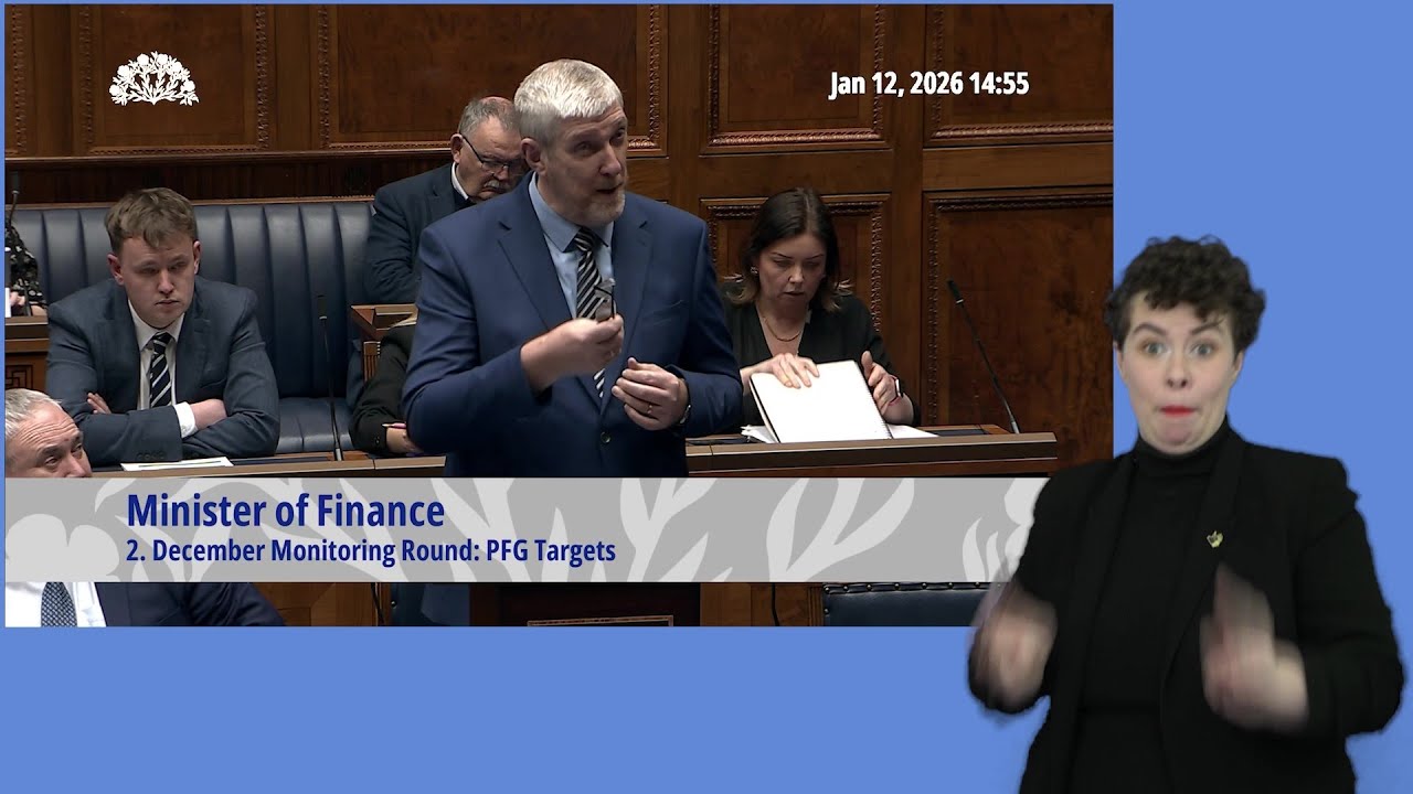 Question Time: Finance. Monday 12 January 2026 (ISL)