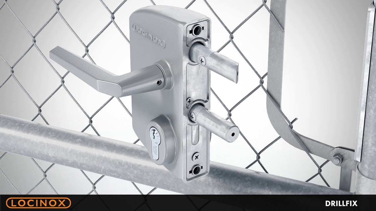 Drill-Fix Drilling Jig for Chain Link Gates - Locinox Installation Video