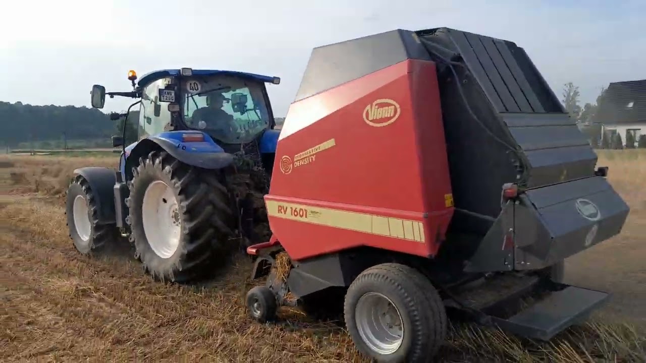 Prasowanie słomy New Holland t6030 Vicon rv1601 Damik10