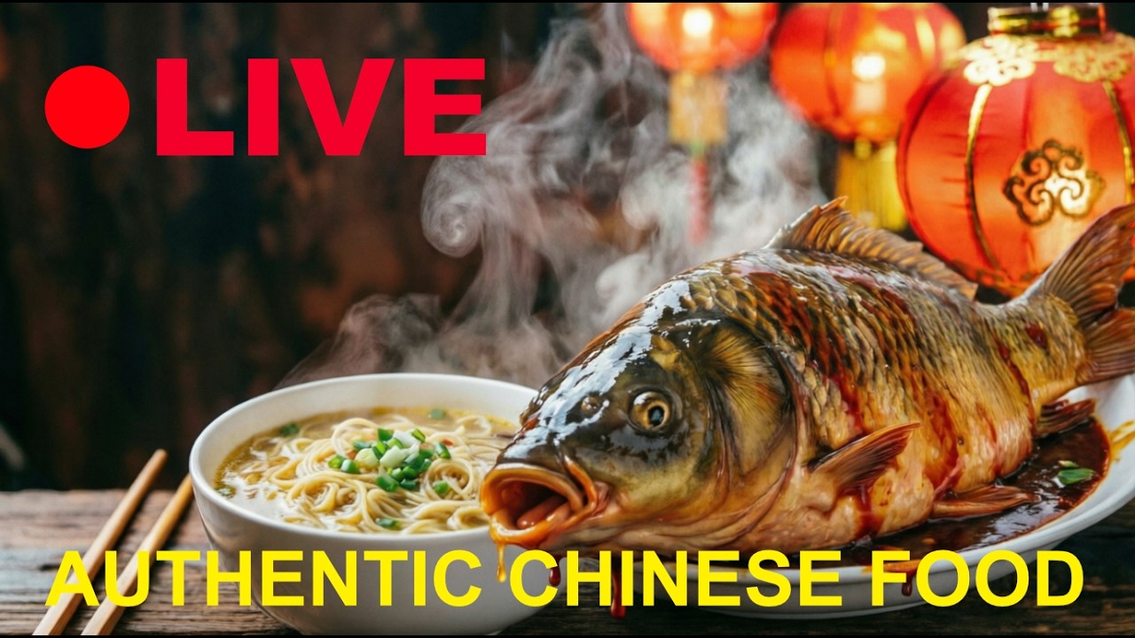 🔴  LIVE: Street Food in China! 🍢