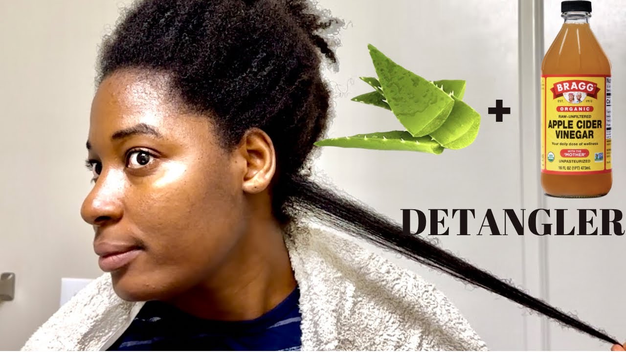 BEST NATURAL 4C HAIR DETANGLER EVER!!🙄😱(Apple cider vinegar detangler for extreme hair growth )