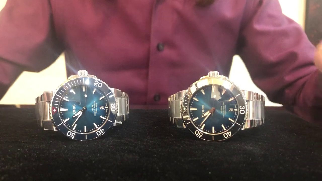 Oris Clean Ocean Limited Edition III 39,5 мм по сравнению с Oris Aquis &mdash; Tungsten 39,5 мм