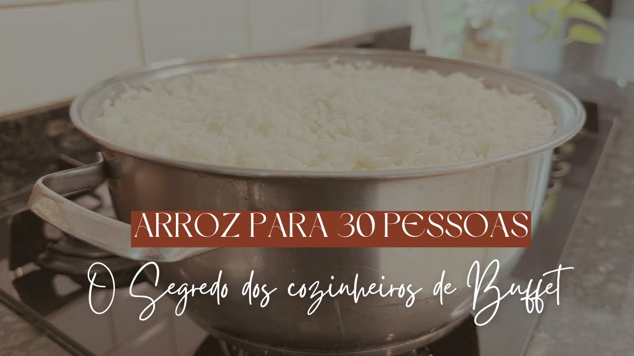 ARROZ PARA 30 PESSOAS com 1KG! O Segredo dos cozinheiros de Buffet (Receita e Proporção Perfeita)