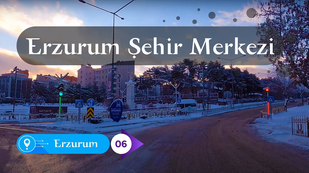 Erzurum Kış Manzaraları, 2022 #Erzurum Şehir Turu  ▶ 6,  (4K) Erzurum/Türkiye 🇹🇷