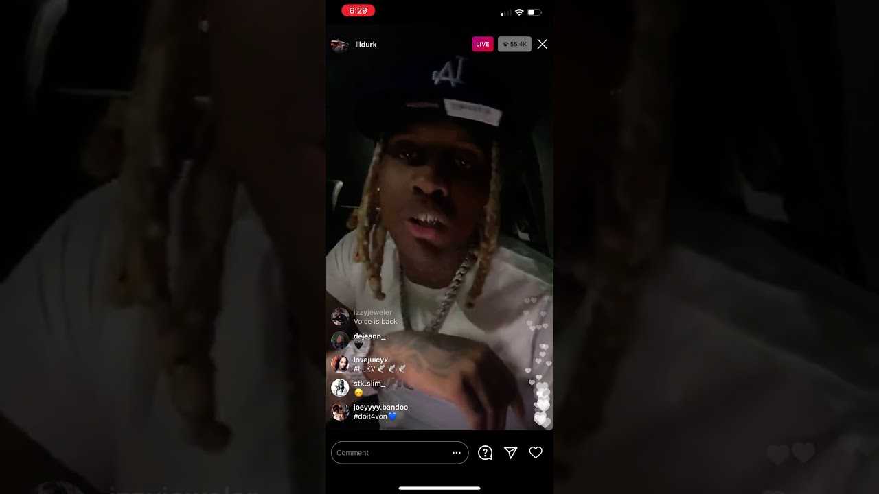 lil Durk on Live Listening to king Von music 12/23/20