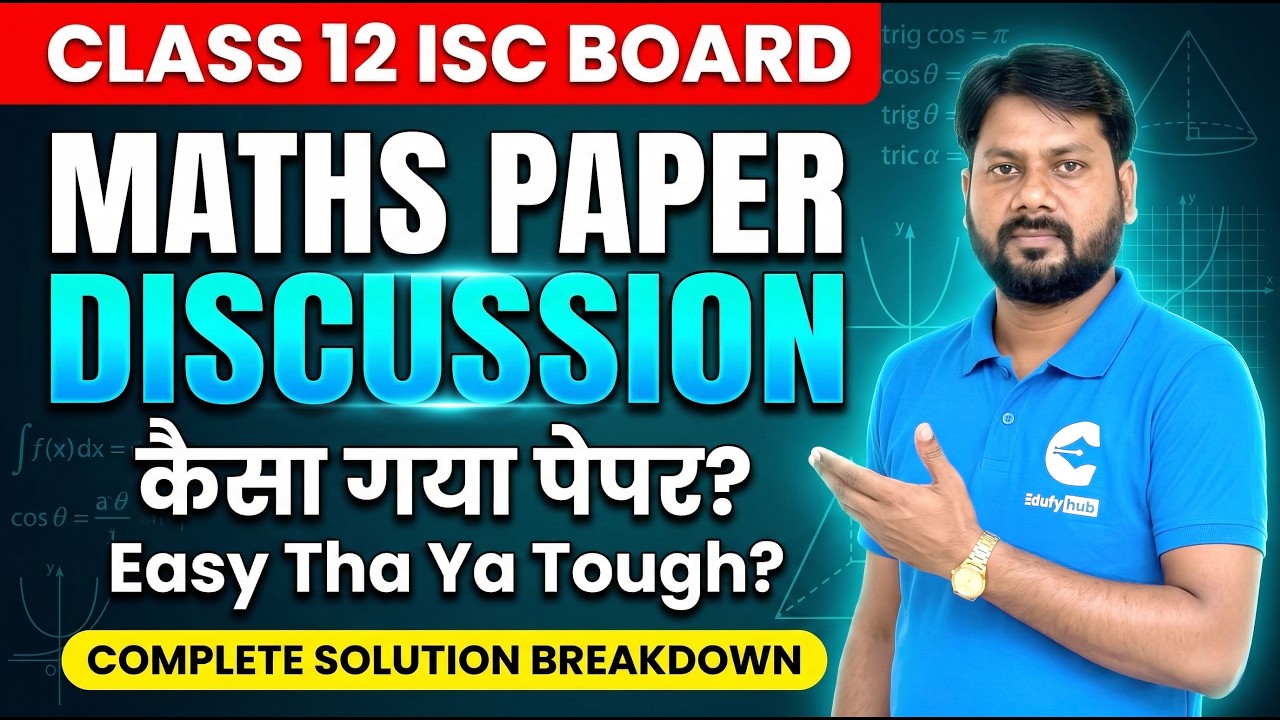 CLASS 12 ISC MATHS 2026 🔥 Paper Discussion | Complete Solution Breakdown | Easy Tha Ya Tough?
