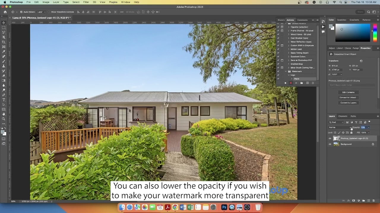 How to Watermark Multiple Images in Photoshop - Real Estate Photo Editing