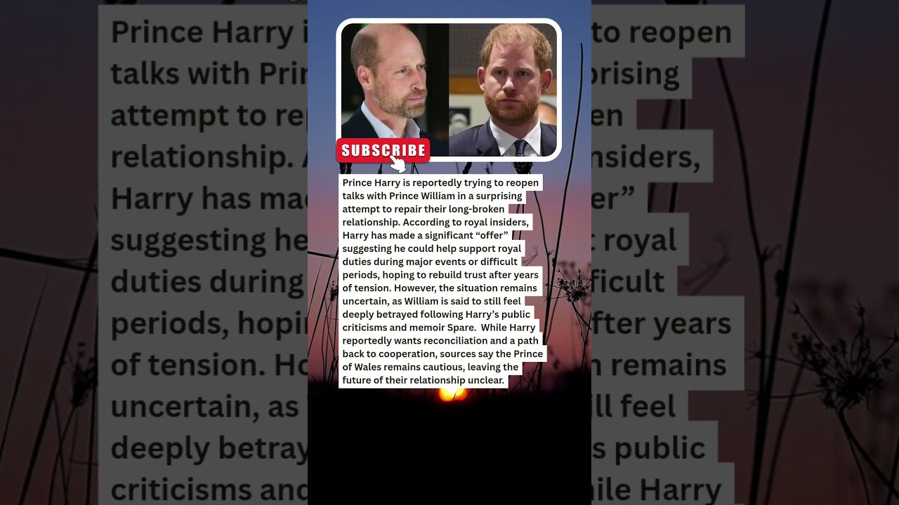 BREAKING: Prince Harry Wants Back In? His Surprising Offer to Prince William Revealed