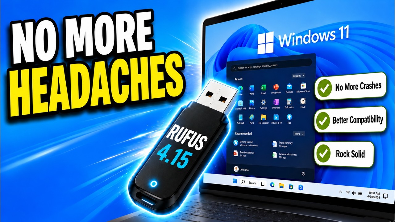 Rufus 4.15 | Every Fix + the Settings That Clean Up Windows 11