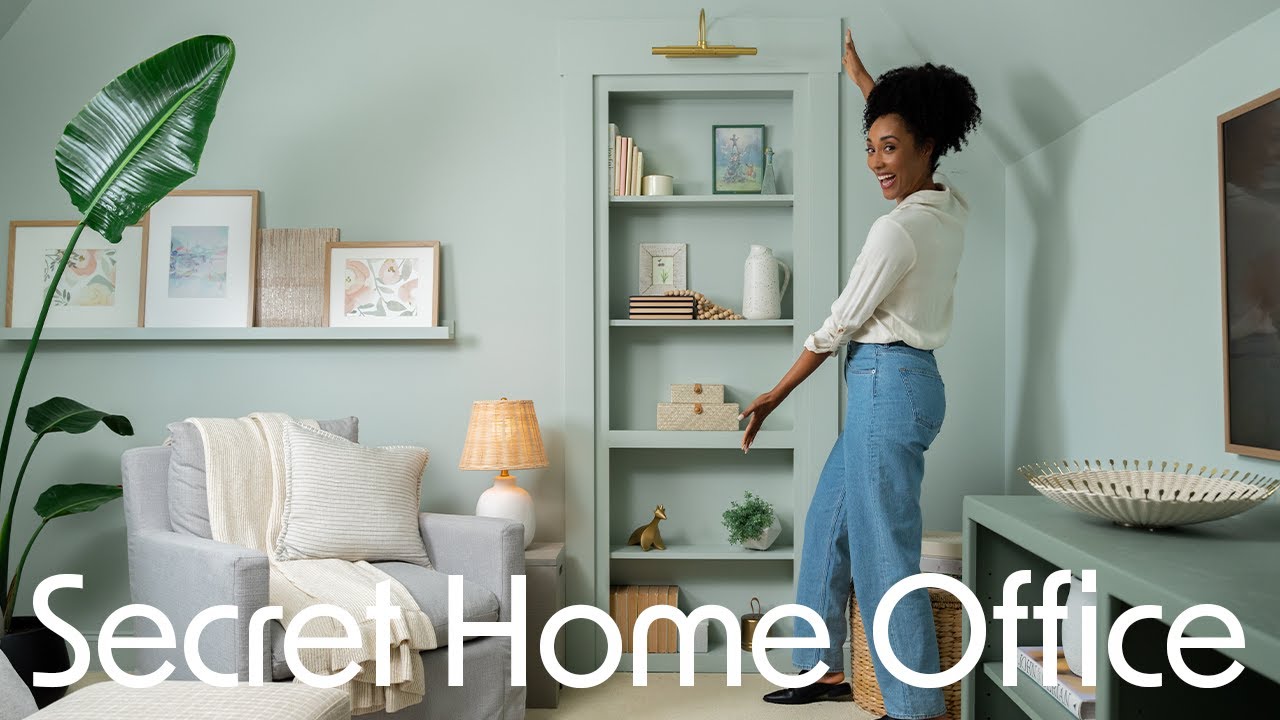 Home Office Upgrade || Murphy Door || Bookcase Door