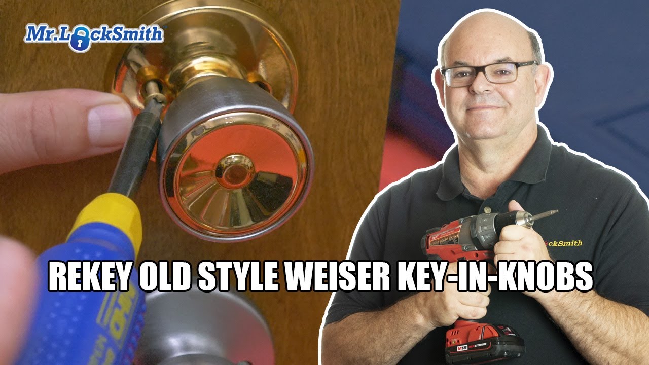 Переключение старых замочных ручек Weiser Key-in Knobs | Видео слесаря-сантехника