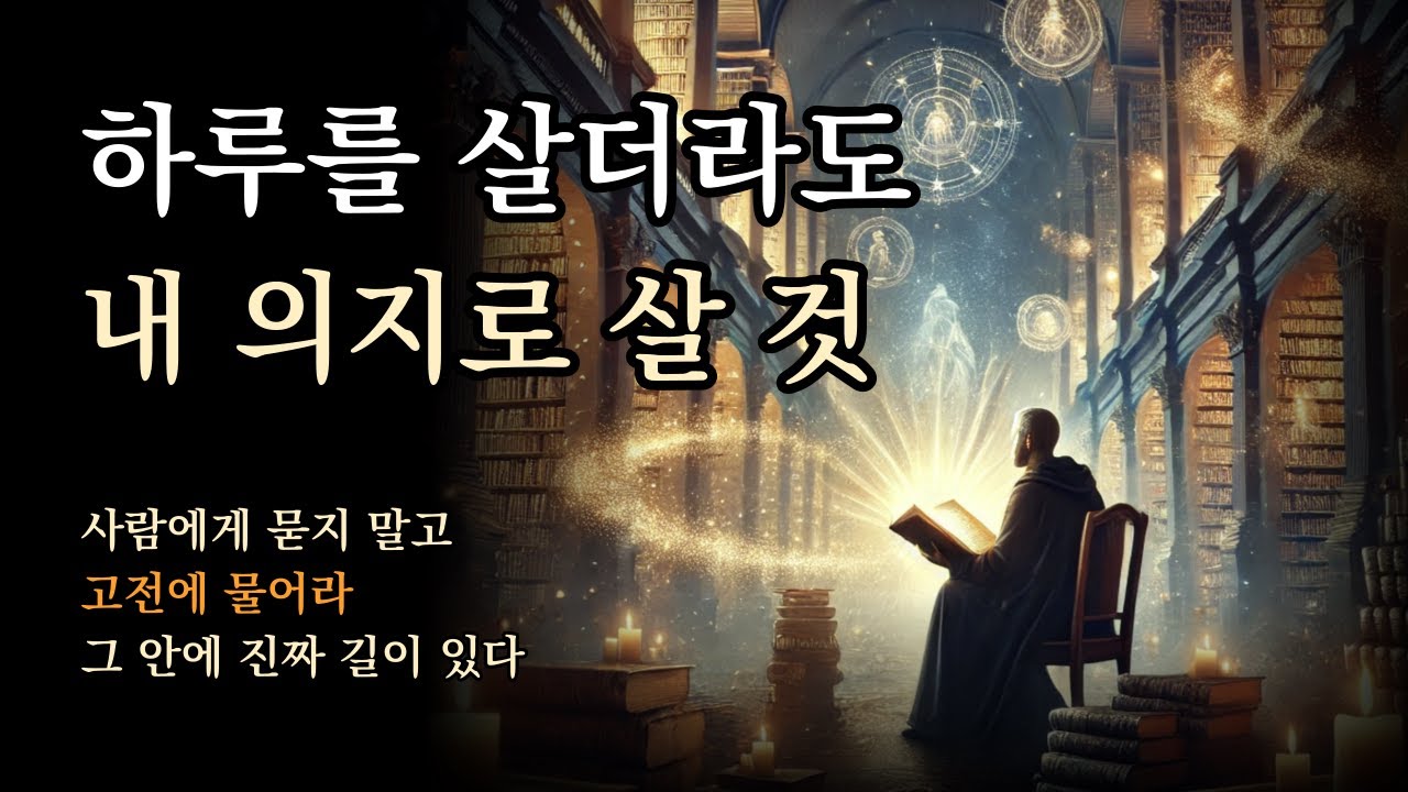 하루를 살더라도 내 의지로 살 것 [ 사람에게 묻지 말고 고전에 물어라. 그 안에 진짜 길이 있다 ]