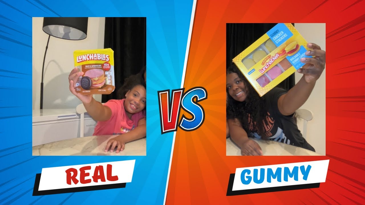 Real food vs Gummy food 