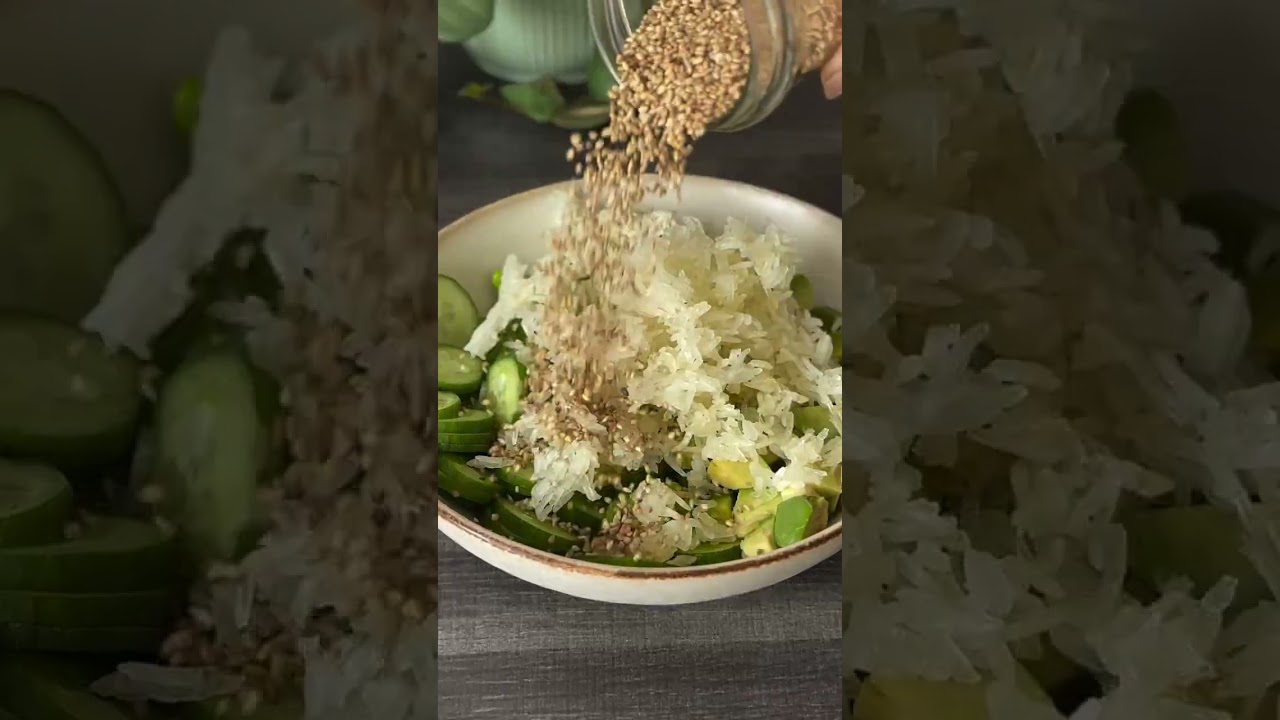 Salade de riz croustillante #recette #cuisine #salade #shorts