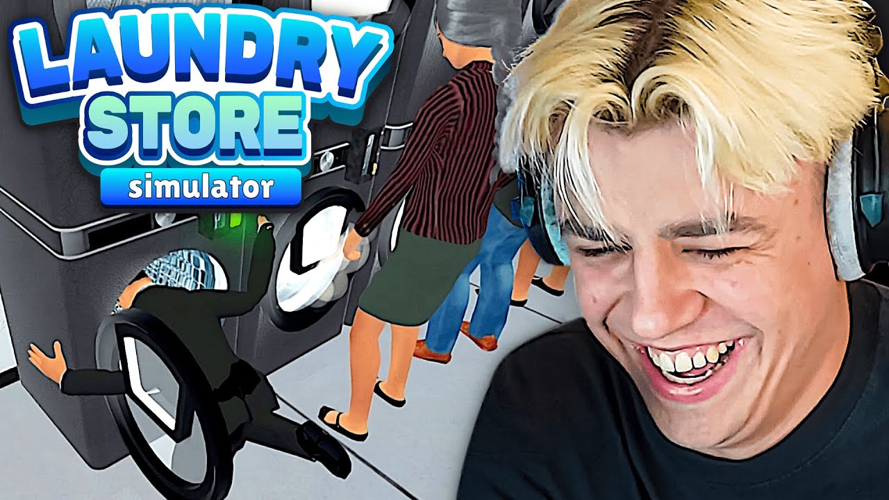Papaplatte spielt den Laundry Store Simulator