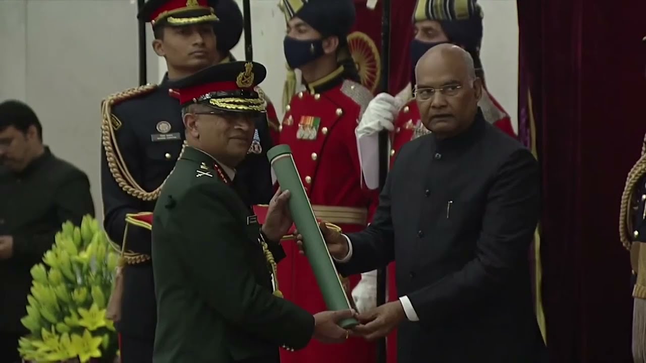 President Kovind presents Ati Vishisht Seva Medal to Major General (Now Lt. General) Kc Panchnathan