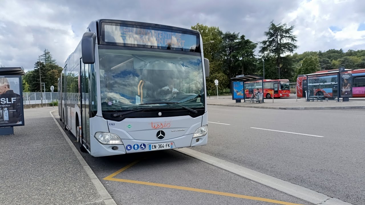 Tisséo - Ligne L7 Mercedes Citaro G C2 NGT N°1763 Saint Orens Piscine/Université Paul Sabatier