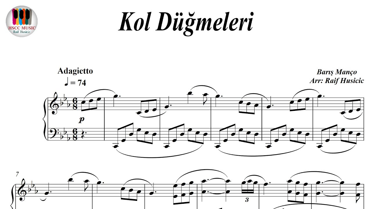 Kol Düğmeleri - Barış Manço, Piyano eğitimi, Piyano dersi, Piyano kursu