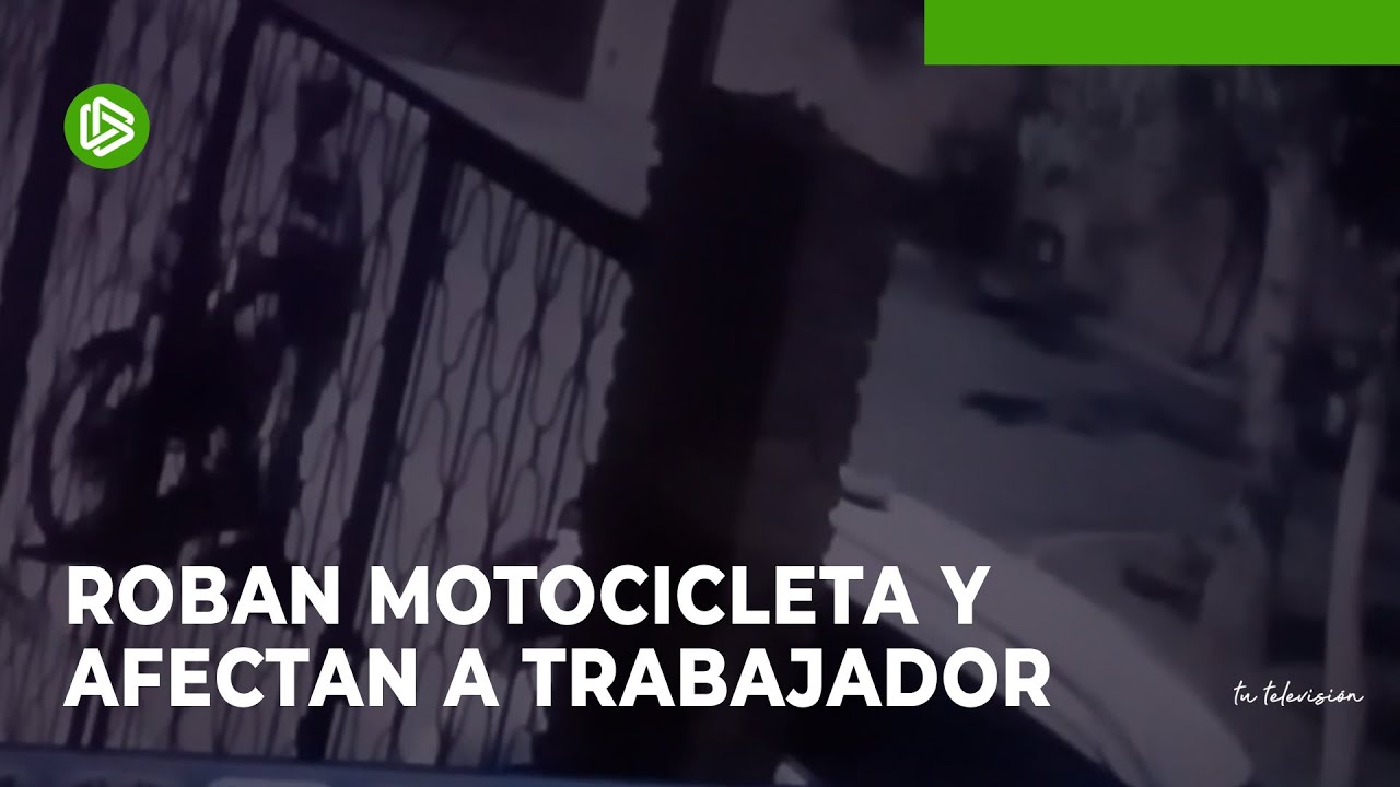 Roban motocicleta y afectan a trabajador