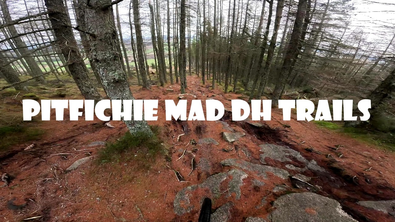 Pitfichie rough grade orange downhill mountain bike trails after Pitfichie Hill ranite red