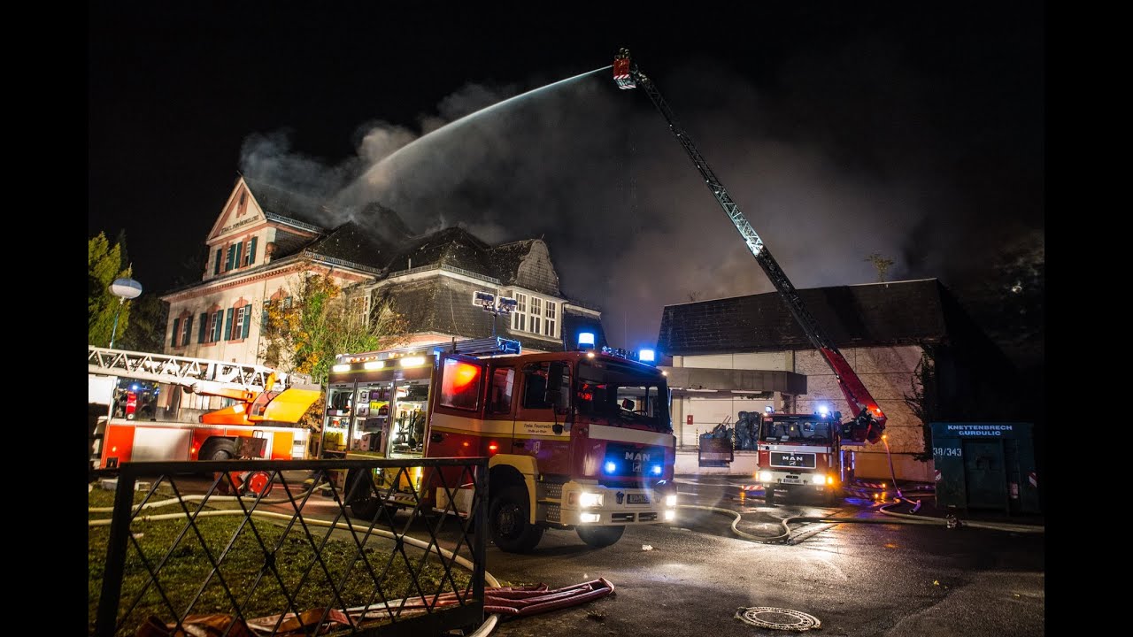 Domänenkellerei Eltville in Flammen – Fünf Drehleitern und 130 Kräfte im Einsatz