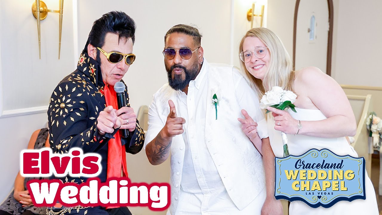 Johanna & Sarath's Elvis Wedding in Las Vegas | Graceland Chapel