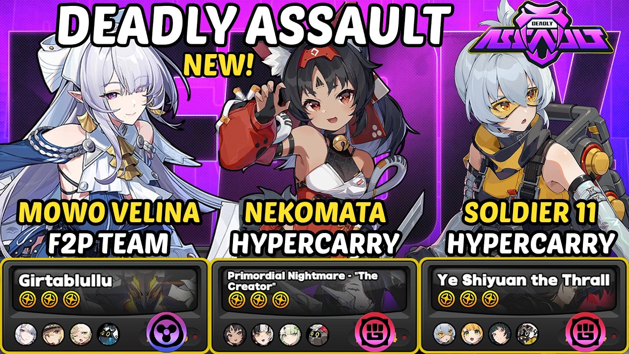 NEW Deadly Assault! | F2P Team Velina & Nekomata & Soldier 11 | Zenless Zone Zero ZZZ 3.0