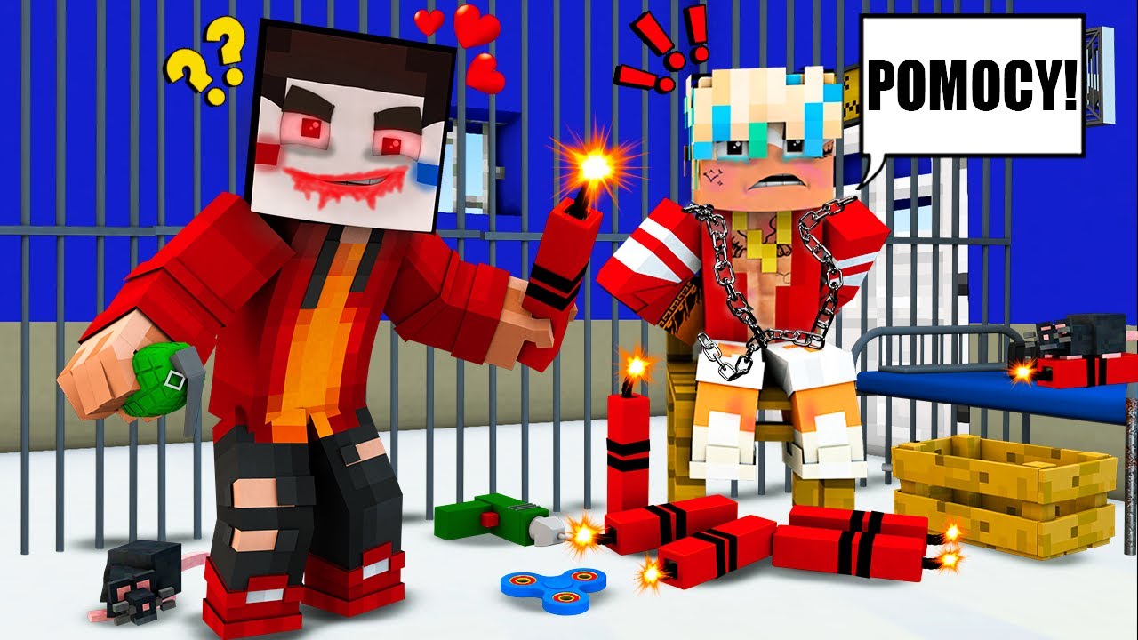 😵TRAFIŁEM DO KLATKI Z PSYCHOPATĄ w MINECRAFT RODZINKA!
