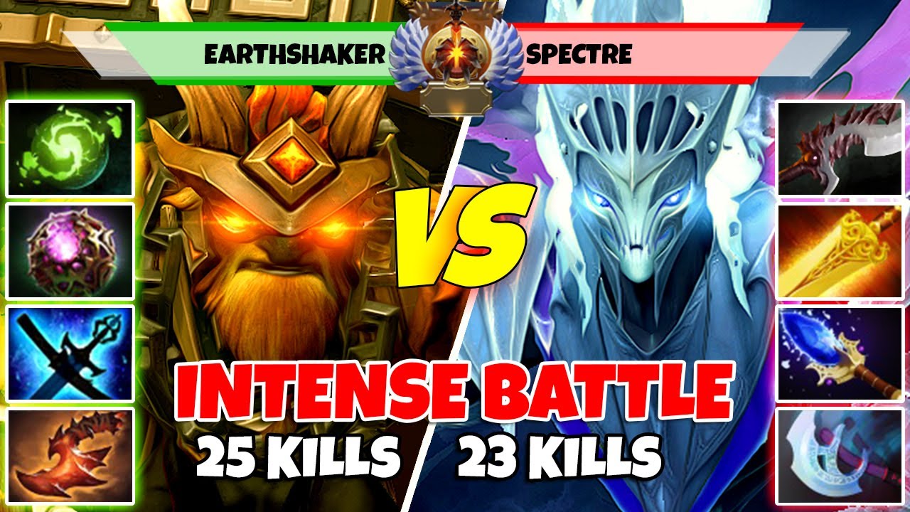 EARTHSHAKER (Mid) vs SPECTRE (Carry) - Epic Battle Of Immortal Rank Dota 2 Players - Z Dota 2