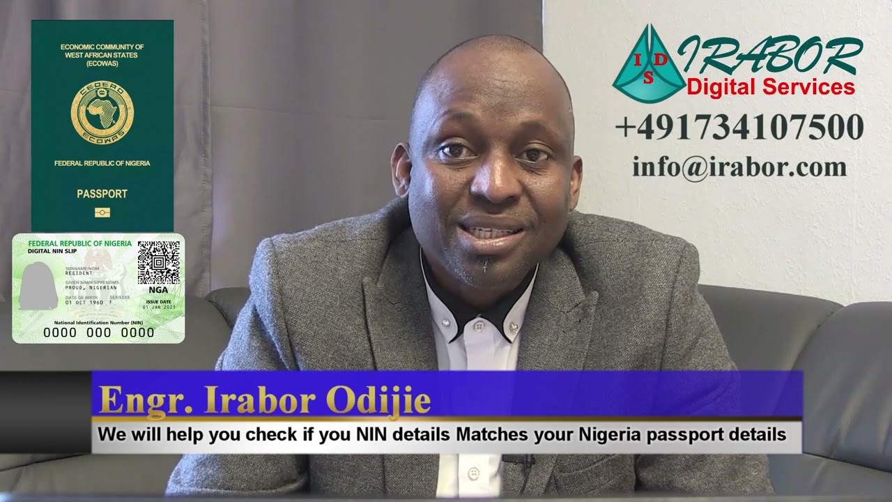 We will help you check if you NIN details Matches your Nigeria passport details