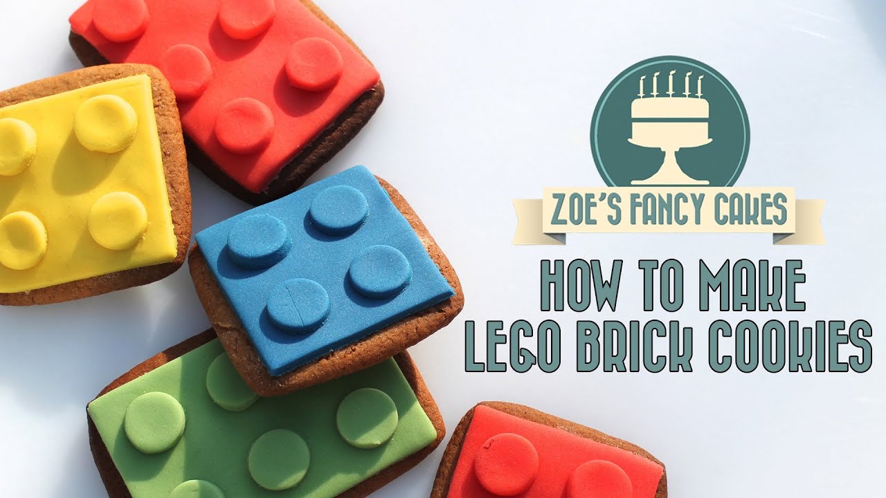 How to make icing Lego / duplo brick cookies and biscuits How To Tutorial Zoes Fancy Cakes