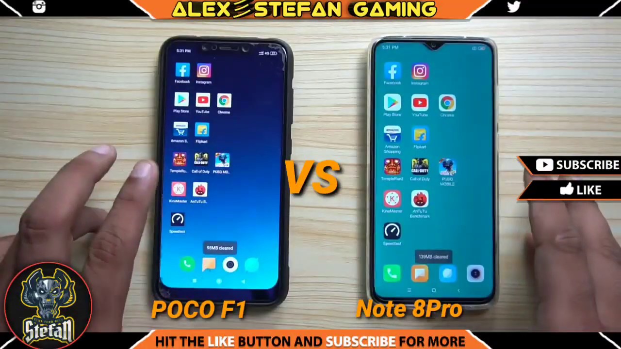 Redmi Note 8 pro Poco F1 Speed Test and best performance [Credit-the Geeky monk]