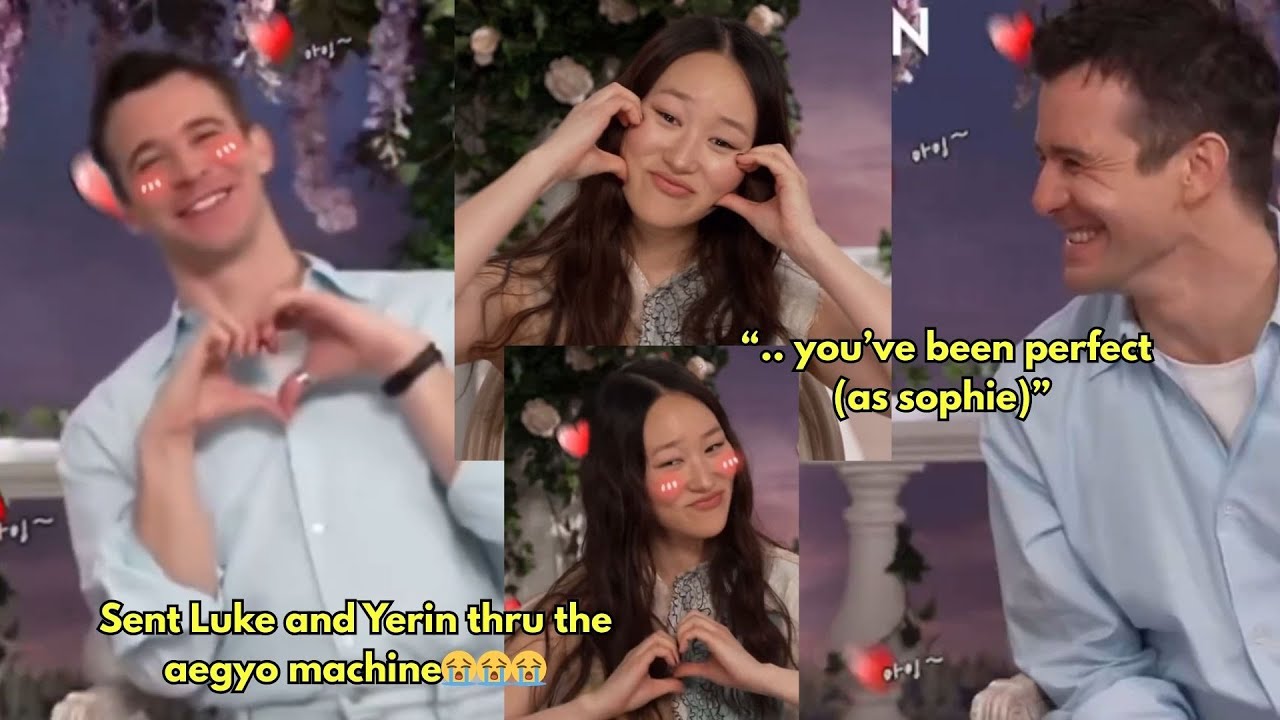 Yerin doing 3-set aegyo hearts while Luke T looking at her endearingly plss😭 she’s the cutesttt 💛