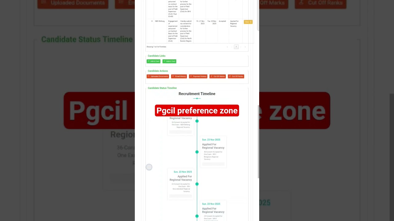 #pgcil #field #supervisor #zone #preference #exam #2025 #shortvideo #shorts #youtubeshorts #short