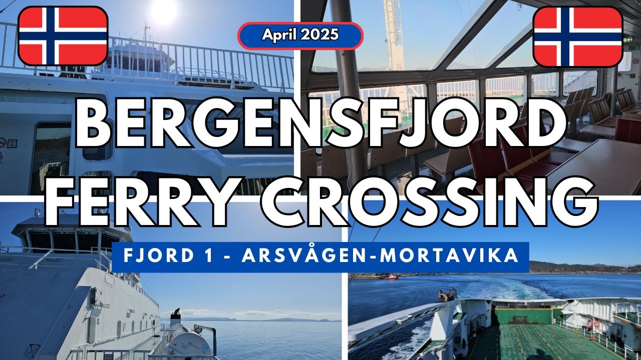⛴️ Bergensfjord E39 Ferry Crossing 🇳🇴 | Apr. 2025 | Fjord 1 - Arsvågen-Mortavika