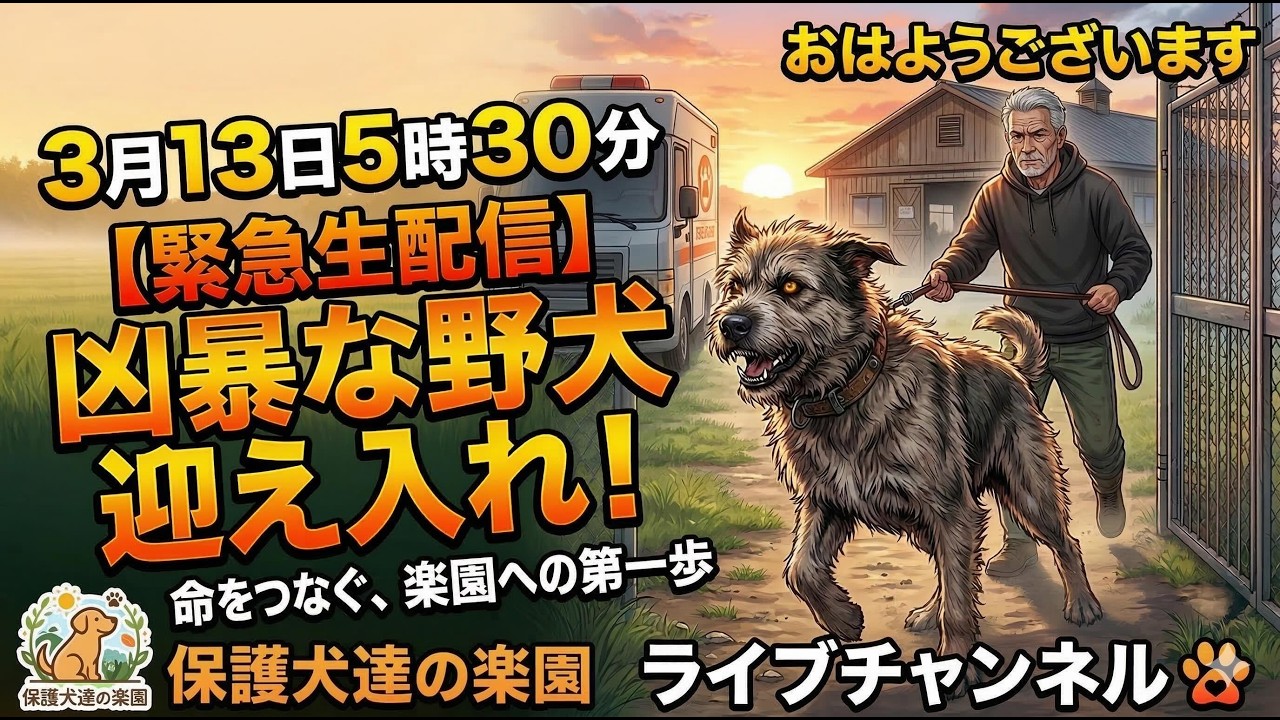 愛犬を迎える時　3月13日5時30分