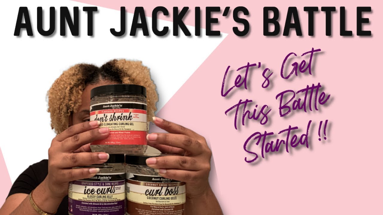 AUNT JACKIE’S ICE CURLS GLOSSY CURLING JELLY VS DON’T SHRINK FLAXSEED ELONGATING CURLING GEL