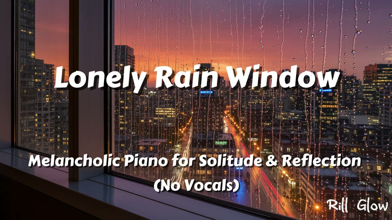 Lonely Rain Window: Melancholic Piano for Solitude & Reflection (No Vocals)