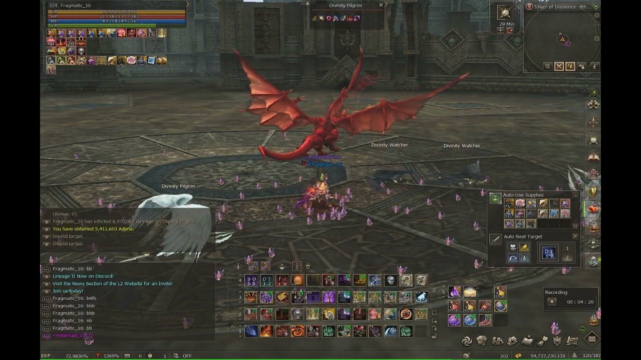 Lineage 2 NA Live server - Small TOI PvP session with a GF on both sides.