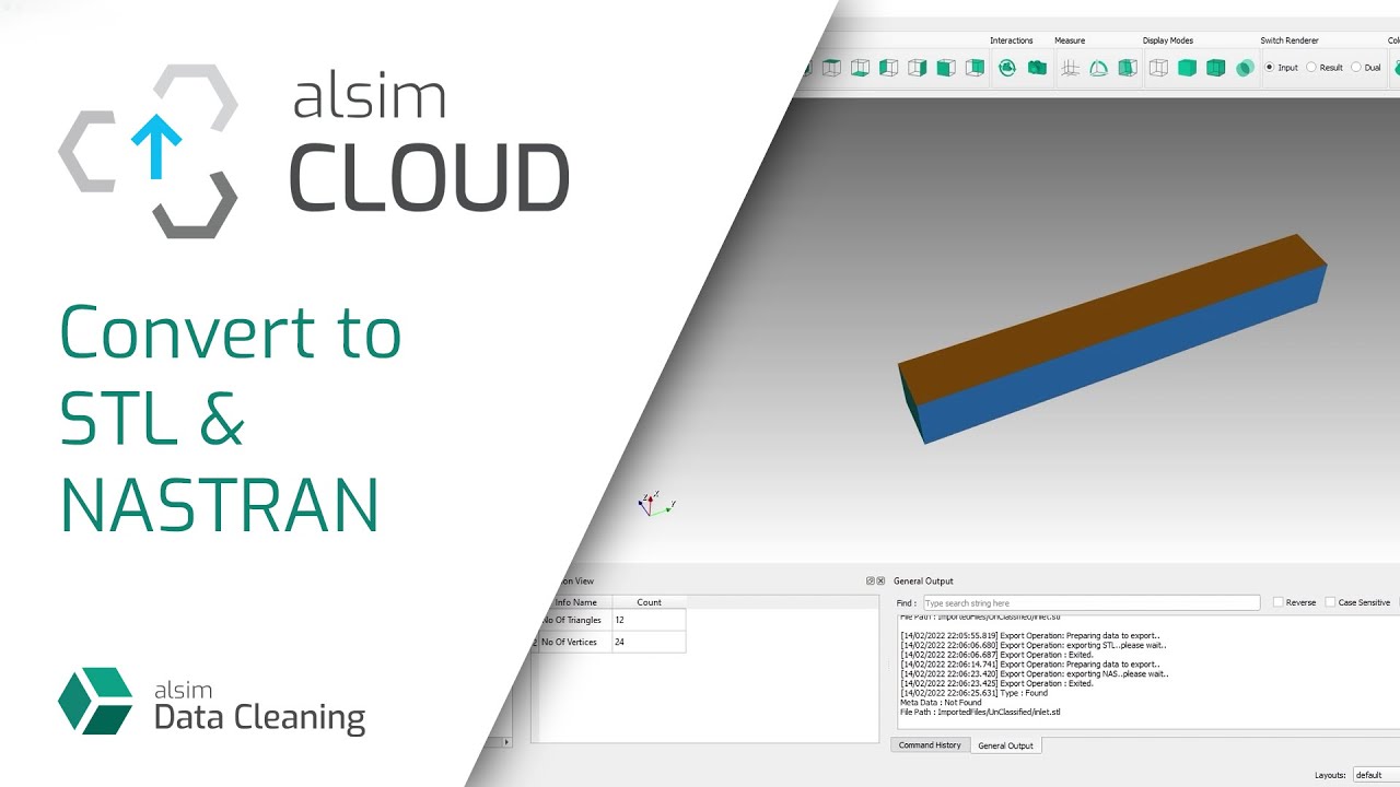 alsim Data Cleaning Repair: Convert to STL and NASTRAN